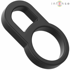 Comprar INTENSE - BOBBY ANILLO DOBLE PARA PENE SILICONA NEGRO al mejor precio - Envíos Discretos