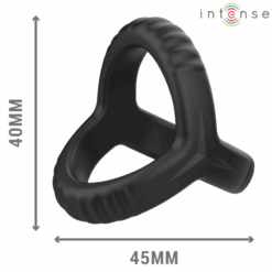 Comprar INTENSE - CARSON ANILLO DOBLE PARA PENE SILICONA NEGRO MODELO 4 al mejor precio - Envíos Discretos