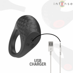 Comprar INTENSE - CLOVER ANILLO VIBRADOR PENE 10 VIBRACIONES NEGRO al mejor precio - Envíos Discretos