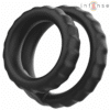 Comprar INTENSE - DEWEY ANILLO DOBLE PARA PENE SILICONA NEGRO MODELO 2 al mejor precio - Envíos Discretos
