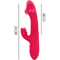 Comprar INTENSE - DUA VIBRADOR MULTIFUNCIÓN RECARGABLE UP & DOWN CON LENGUA ROJO al mejor precio - Envíos Discretos