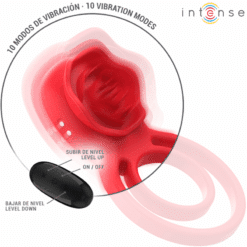 Comprar INTENSE - GAIL ROSA ESTIMULADORA 10 VIBRACIONES ROJO CONTROL REMOTO al mejor precio - Envíos Discretos