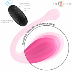 Comprar INTENSE - JANICE VIBRADOR U DOBLE ESTIMULACIÓN 10 VIBRACIONES ROSA CONTROL REMOTO al mejor precio - Envíos Discretos