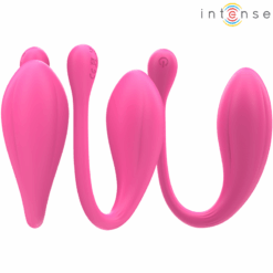 Comprar INTENSE - JANICE VIBRADOR U DOBLE ESTIMULACIÓN 10 VIBRACIONES ROSA CONTROL REMOTO al mejor precio - Envíos Discretos