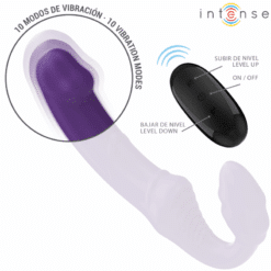 Comprar INTENSE - JILL VIBRADOR DOBLE 20 CM VIOLETA CONTROL REMOTO al mejor precio - Envíos Discretos