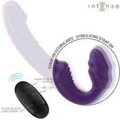 Comprar INTENSE - JILL VIBRADOR DOBLE 20 CM VIOLETA CONTROL REMOTO al mejor precio - Envíos Discretos