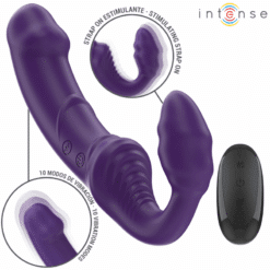 Comprar INTENSE - JILL VIBRADOR DOBLE 20 CM VIOLETA CONTROL REMOTO al mejor precio - Envíos Discretos