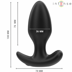 Comprar INTENSE - JOEY PLUG ANAL 10 VIBRACIONES NEGRO CONTROL REMOTO al mejor precio - Envíos Discretos