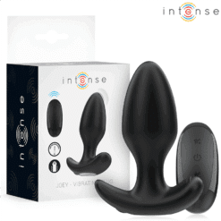 Comprar INTENSE - JOEY PLUG ANAL 10 VIBRACIONES NEGRO CONTROL REMOTO al mejor precio - Envíos Discretos