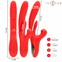 Comprar INTENSE - KAROL VIBRADOR MULTIFUNCIÓN EMPUJE & ESTIMULACIÓN & ONDAS ESTIMULADORAS ROJO al mejor precio - Envíos Discretos