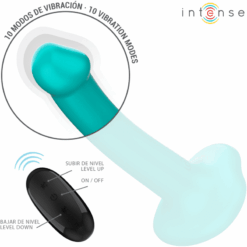 Comprar INTENSE - KATIE VIBRADOR CON VENTOSA 10 VIBRACIONES AZUL OSCURO CONTROL REMOTO al mejor precio - Envíos Discretos