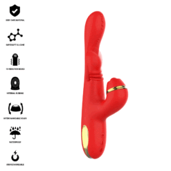 Comprar INTENSE - KATY ESTIMULADOR CLÍTORIS MULTIFUNCIÓN 4 CABEZALES INTERCAMBIABLES ROJO al mejor precio - Envíos Discretos