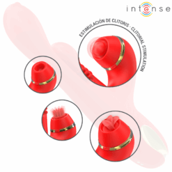 Comprar INTENSE - KATY ESTIMULADOR CLÍTORIS MULTIFUNCIÓN 4 CABEZALES INTERCAMBIABLES ROJO al mejor precio - Envíos Discretos