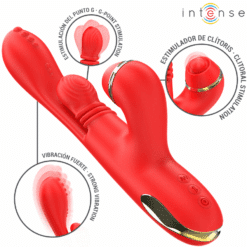 Comprar INTENSE - KATY ESTIMULADOR CLÍTORIS MULTIFUNCIÓN 4 CABEZALES INTERCAMBIABLES ROJO al mejor precio - Envíos Discretos