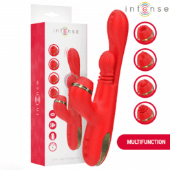 Comprar INTENSE - KATY ESTIMULADOR CLÍTORIS MULTIFUNCIÓN 4 CABEZALES INTERCAMBIABLES ROJO al mejor precio - Envíos Discretos