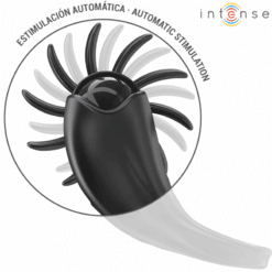 Comprar INTENSE - MABEL ANILLO VIBRADOR 10 VIBRACIONES CON ESTIMULADOR DE CLÍTORIS NEGRO al mejor precio - Envíos Discretos