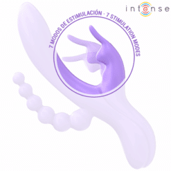 Comprar INTENSE - MIKO TRIPLE VIBRADOR RABBIT & ESTIMULADOR & ANAL 7 VIBRACIONES MORADO al mejor precio - Envíos Discretos