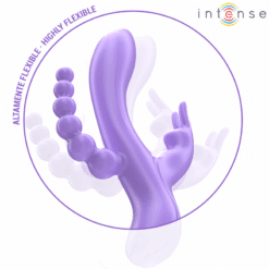 Comprar INTENSE - MIKO TRIPLE VIBRADOR RABBIT & ESTIMULADOR & ANAL 7 VIBRACIONES MORADO al mejor precio - Envíos Discretos