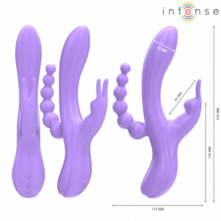 Comprar INTENSE - MIKO TRIPLE VIBRADOR RABBIT & ESTIMULADOR & ANAL 7 VIBRACIONES MORADO al mejor precio - Envíos Discretos