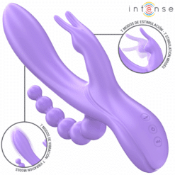 Comprar INTENSE - MIKO TRIPLE VIBRADOR RABBIT & ESTIMULADOR & ANAL 7 VIBRACIONES MORADO al mejor precio - Envíos Discretos