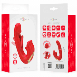 Comprar INTENSE - NATHY VIBRADOR DOBLE CON BOCA ESTIMULADORA MULTIFUNCIÓN ROJO al mejor precio - Envíos Discretos