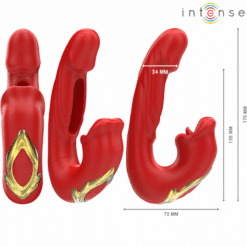 Comprar INTENSE - NATHY VIBRADOR DOBLE CON BOCA ESTIMULADORA MULTIFUNCIÓN ROJO al mejor precio - Envíos Discretos