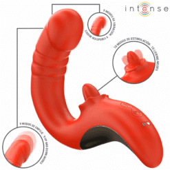 Comprar INTENSE - PAULINA VIBRADOR & ESTIMULADOR EN FORMA DE U ROJO al mejor precio - Envíos Discretos