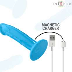 Comprar INTENSE - PHOEBE VIBRADOR REALÍSTICO 10 VIBRACIONES AZUL CONTROL REMOTO al mejor precio - Envíos Discretos