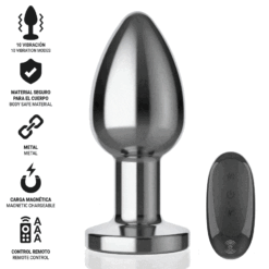 Comprar INTENSE - PLUG ANAL 10 VIBRACIONES METAL CON CONTROL REMOTO L al mejor precio - Envíos Discretos