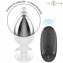 Comprar INTENSE - PLUG ANAL 10 VIBRACIONES METAL CON CONTROL REMOTO L al mejor precio - Envíos Discretos