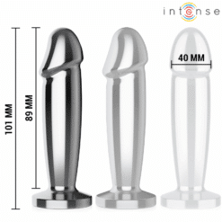 Comprar INTENSE - PLUG ANAL 10 VIBRACIONES METAL EN FORMA DE DILDO CON CONTROL REMOTO M al mejor precio - Envíos Discretos