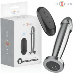Comprar INTENSE - PLUG ANAL 10 VIBRACIONES METAL EN FORMA DE DILDO CON CONTROL REMOTO M al mejor precio - Envíos Discretos