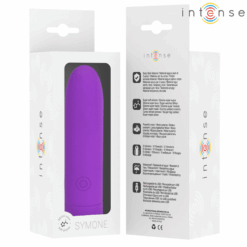 Comprar INTENSE - SYMONE BALA VIBRADORA RECARGABLE POR USB 8 VIBRACIONES MORADO 10 X 2.2 CM al mejor precio - Envíos Discretos
