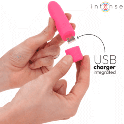 Comprar INTENSE - SYMONE BALA VIBRADORA RECARGABLE POR USB 8 VIBRACIONES ROSA 10 X 2.2 CM al mejor precio - Envíos Discretos