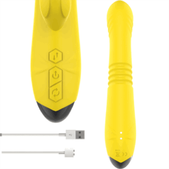 Comprar INTENSE - TOKY VIBRADOR MULTIFUNCIÓN RECARGABLE UP & DOWN CON ESTIMULADOR DE CLITORIS AMARILLO al mejor precio - Envíos Discretos