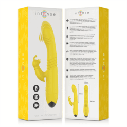Comprar INTENSE - TOKY VIBRADOR MULTIFUNCIÓN RECARGABLE UP & DOWN CON ESTIMULADOR DE CLITORIS AMARILLO al mejor precio - Envíos Discretos