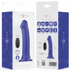 Comprar INTENSE - VICTORIA VIBRADOR CON VENTOSA 10 VIBRACIONES AZUL OSCURO CONTROL REMOTO al mejor precio - Envíos Discretos