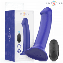 Comprar INTENSE - VICTORIA VIBRADOR CON VENTOSA 10 VIBRACIONES AZUL OSCURO CONTROL REMOTO al mejor precio - Envíos Discretos
