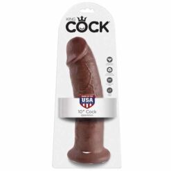 Comprar KING COCK - 10 PENE MARRÓN 25.4 CM al mejor precio - Envíos Discretos