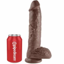 Comprar KING COCK - 10 PENE REALÍSTICO MARRÓN 26.5 CM al mejor precio - Envíos Discretos