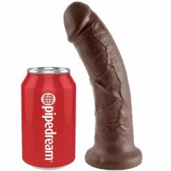Comprar KING COCK - 8 PENE MARRÓN 20.3 CM al mejor precio - Envíos Discretos