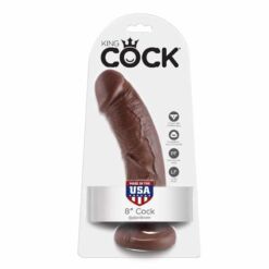 Comprar KING COCK - 8 PENE MARRÓN 20.3 CM al mejor precio - Envíos Discretos