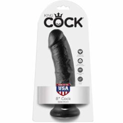 Comprar KING COCK - 8 PENE NEGRO 20.3 CM al mejor precio - Envíos Discretos