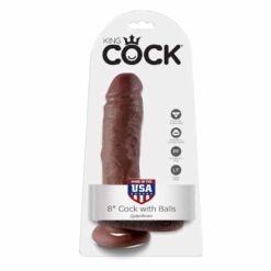 Comprar KING COCK - 8" PENE REALÍSTICO MARRÓN 20.3 CM al mejor precio - Envíos Discretos