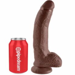 Comprar KING COCK - 9 PENE REALÍSTICO MARRÓN 22.9 CM al mejor precio - Envíos Discretos