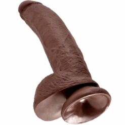 Comprar KING COCK - 9 PENE REALÍSTICO MARRÓN 22.9 CM al mejor precio - Envíos Discretos