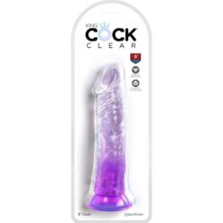 Comprar KING COCK - CLEAR PENE REALÍSTICO 19.7 CM MORADO al mejor precio - Envíos Discretos