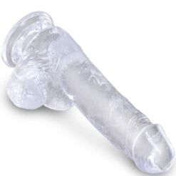 Comprar KING COCK - CLEAR PENE REALÍSTICO CON TESTÍCULOS 13.5 CM TRANSPARENTE al mejor precio - Envíos Discretos