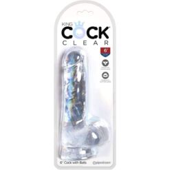 Comprar KING COCK - CLEAR PENE REALÍSTICO CON TESTÍCULOS 13.5 CM TRANSPARENTE al mejor precio - Envíos Discretos