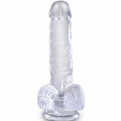 Comprar KING COCK - CLEAR PENE REALÍSTICO CON TESTÍCULOS 13.5 CM TRANSPARENTE al mejor precio - Envíos Discretos